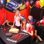 Birthday celebration with thrilling kart races at MB2 Raceway.